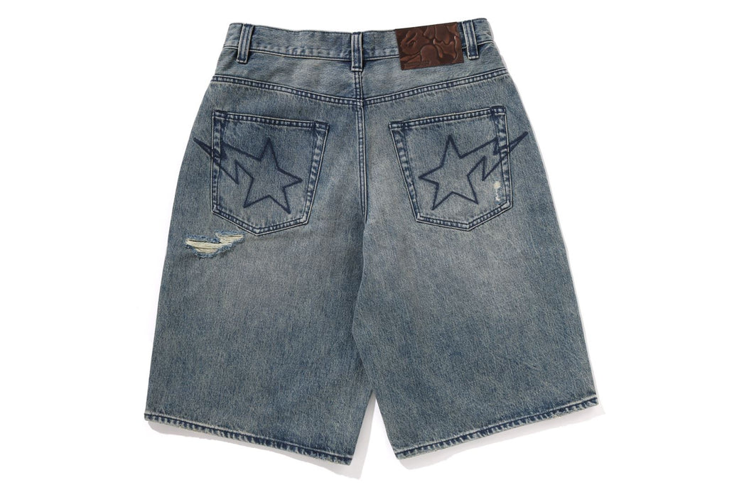 BAPE デニムショートパンツ A BATHING APE ショートデニムパンツ