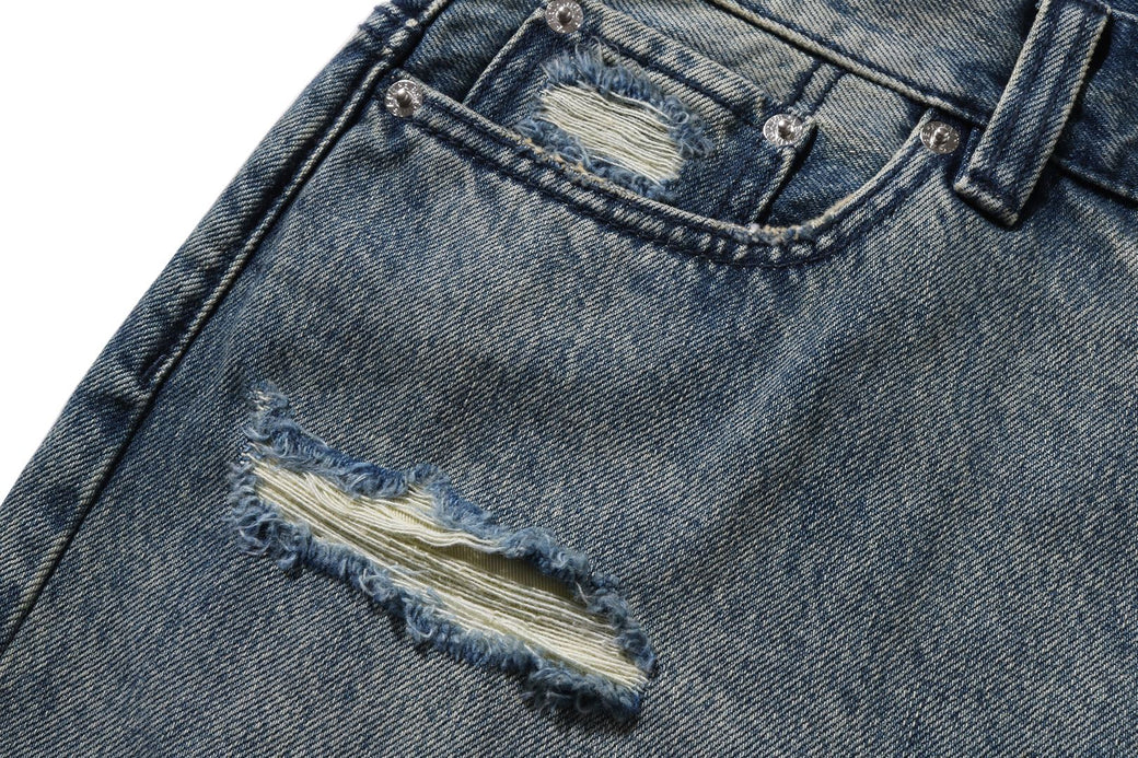 STA RELAXED FIT DENIM SHORTS | bape.com