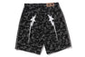 【 BAPE X ADIDAS 】CAMO JACQUARD SHARK DENIM JORTS
