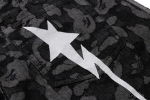 【 BAPE X ADIDAS 】CAMO JACQUARD SHARK DENIM JORTS
