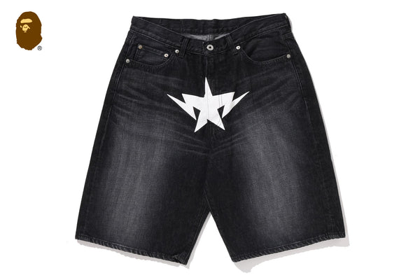 TWIN STA RELAXED FIT DENIM SHORTS | bape.com