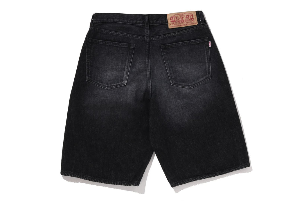 TWIN STA RELAXED FIT DENIM SHORTS | bape.com