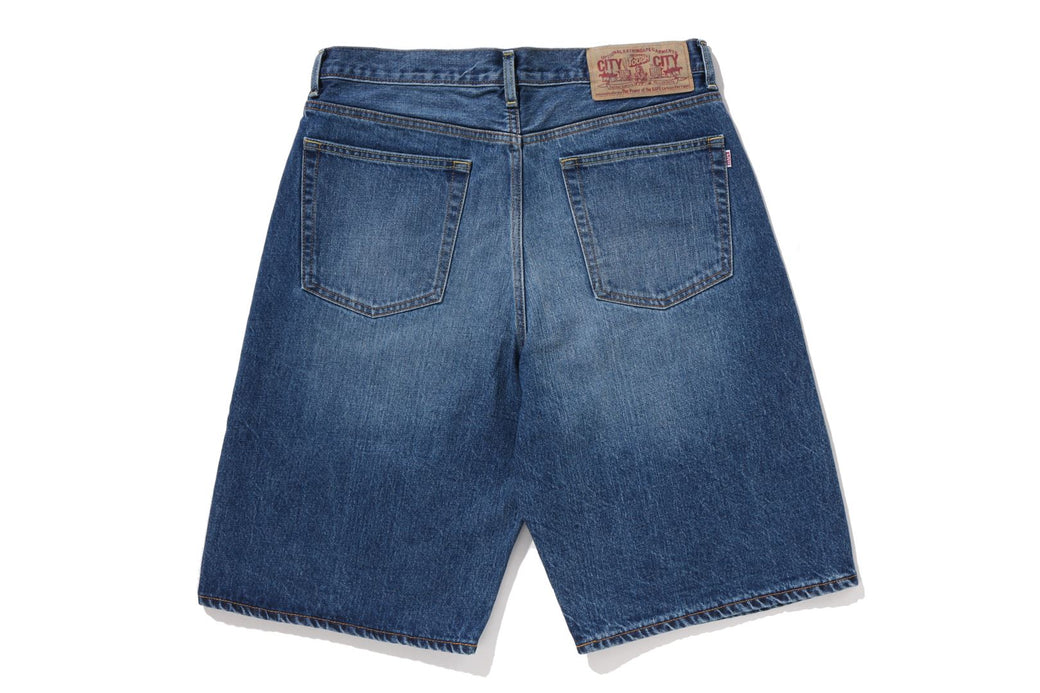 TWIN STA RELAXED FIT DENIM SHORTS | bape.com