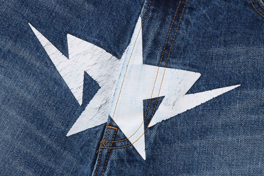 TWIN STA RELAXED FIT DENIM SHORTS | bape.com