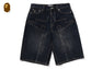 BAPE STA PATCH 13 OZ RELAXED FIT DENIM SHORTS