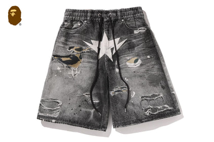 BAPE STA FAKE PRINT RELAXED FIT SHORTS