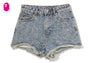 LINE CAMO DENIM SHORTS