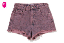 LINE CAMO DENIM SHORTS