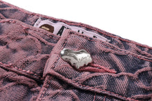 LINE CAMO DENIM SHORTS