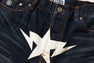 TWIN STA KNEE LENGTH SELVEDGE DENIM SHORTS