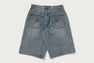TWIN STA KNEE LENGTH SELVEDGE DENIM SHORTS