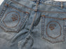 TWIN STA KNEE LENGTH SELVEDGE DENIM SHORTS