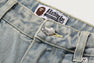 BAPE STA LOGO DENIM JORTS