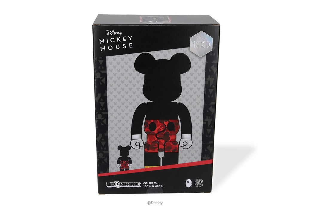 BAPE X MICKEY MOUSE ORIGINAL COLOR BE@RBRICK 100% & 400%