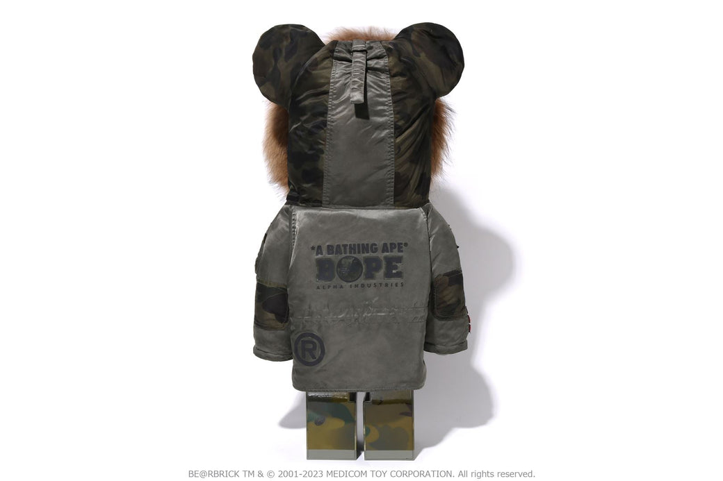 【 BAPE X ALPHA 】N3B BE@RBRICK 1000%