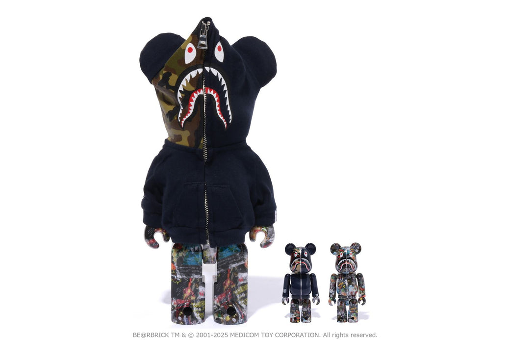 Bearbrick Bape (R) x Alpha Camo Shark 2023 100% & 400% Set - US