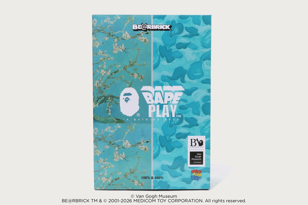 BAPE X VGM - ALMOND BLOSSOM SHARK BE@RBRICK 100%&400% | bape.com