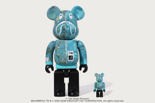 BAPE X VGM - ALMOND BLOSSOM SHARK BE@RBRICK 100%&400%