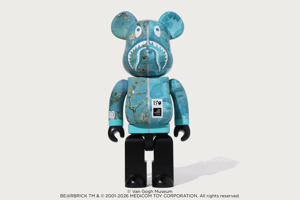 BAPE X VGM - ALMOND BLOSSOM SHARK BE@RBRICK 100%&400% | bape.com