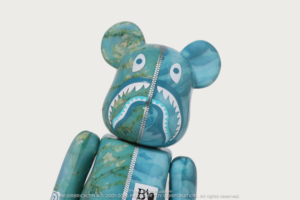 BAPE X VGM - ALMOND BLOSSOM SHARK BE@RBRICK 100%&400% | bape.com