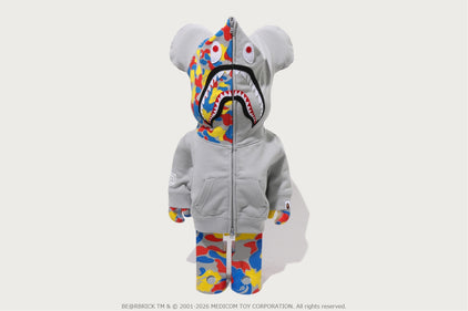 【 BAPE X MEDICOM TOY 】30TH ANNIV. SHARK HOODIE BE@RBRICK 1000%