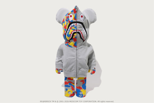 【 BAPE X MEDICOM TOY 】30TH ANNIV. SHARK HOODIE BE@RBRICK 1000%