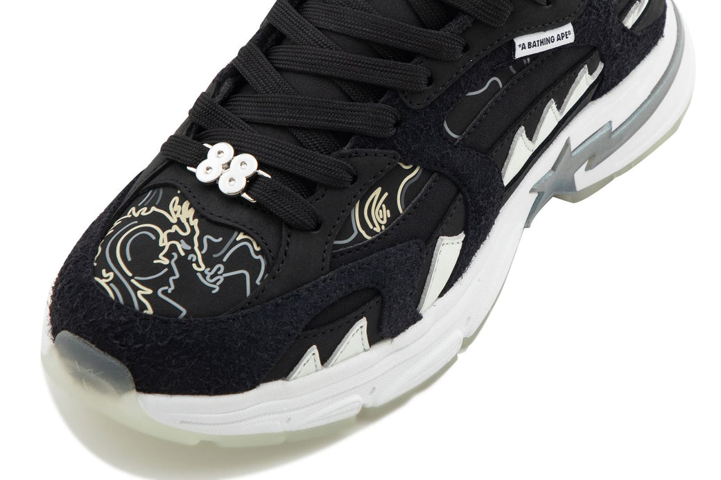 【希少ブラックXL】A BATHING APE 雪柄 スエット ノルディック 希少ブラックXL】A BATHING APE 雪柄 スエット ノルディック