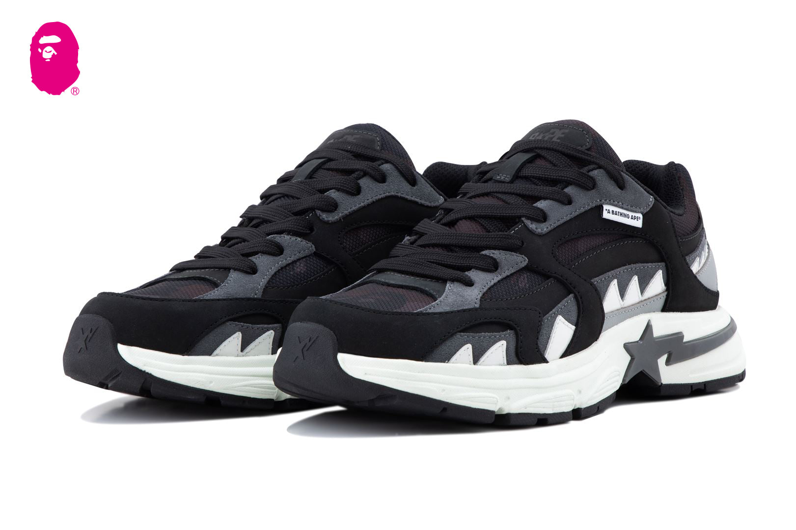 初期 A BATHING APE SHARK 袖レザースタジャン S　シャーク 初期 A BATHING APE SHARK 袖レザースタジャン S シャーク 初期