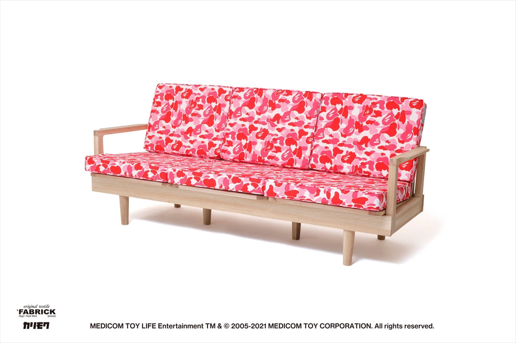 BAPE X FABRICK X KARIMOKU ABC CAMO THREE SEAT SOFA BAPE HOME