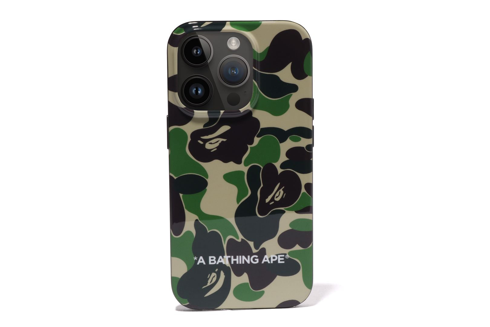 bape ロゴプリント iPhone16proケース ブラック BAPE PATTERN IPHONE 16 PRO MAX CASE | bape.com