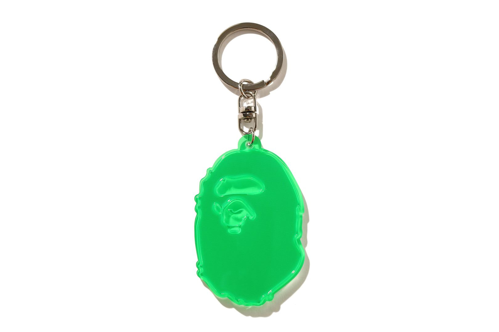 A BATHING APE BAPE APE HEAD Keychain Key Holder Brown Auth