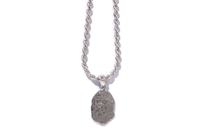 APE HEAD SILVER NECKLACE