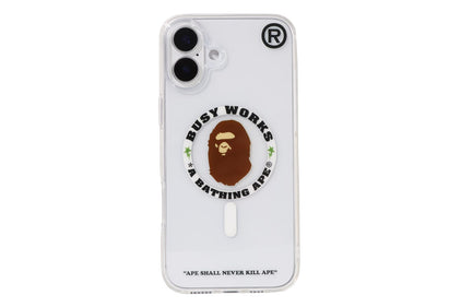 BAPE IPHONE 16 PLUS CLEAR CASE