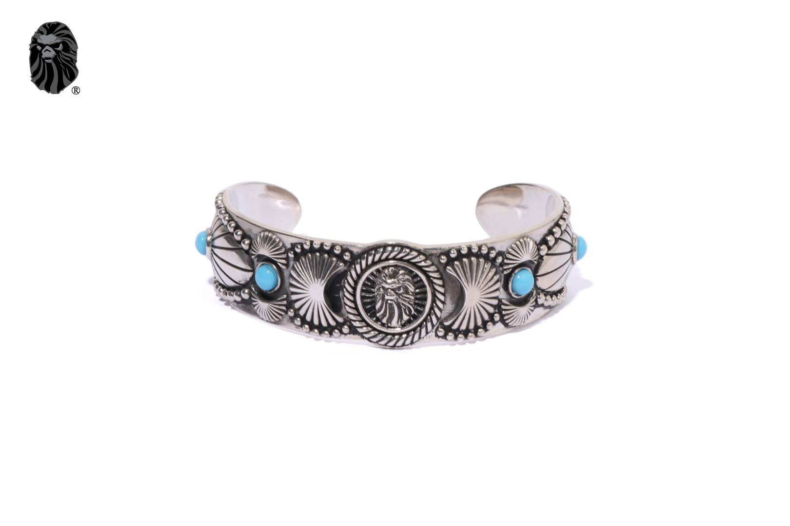 BAPE BLACK NAVAJO BANGLE WITH MADFACE PLATE | bape.com
