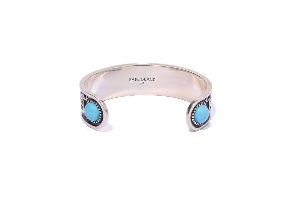 BAPE BLACK NAVAJO BANGLE WITH TURQUOISE | bape.com