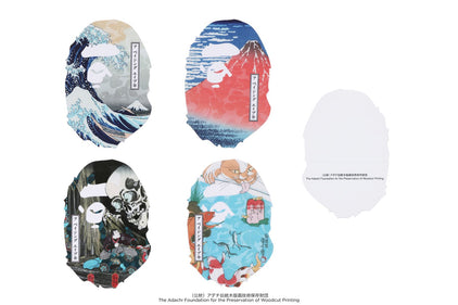 【 BAPE X UKIYO-E 】APE HEAD STICKER SET