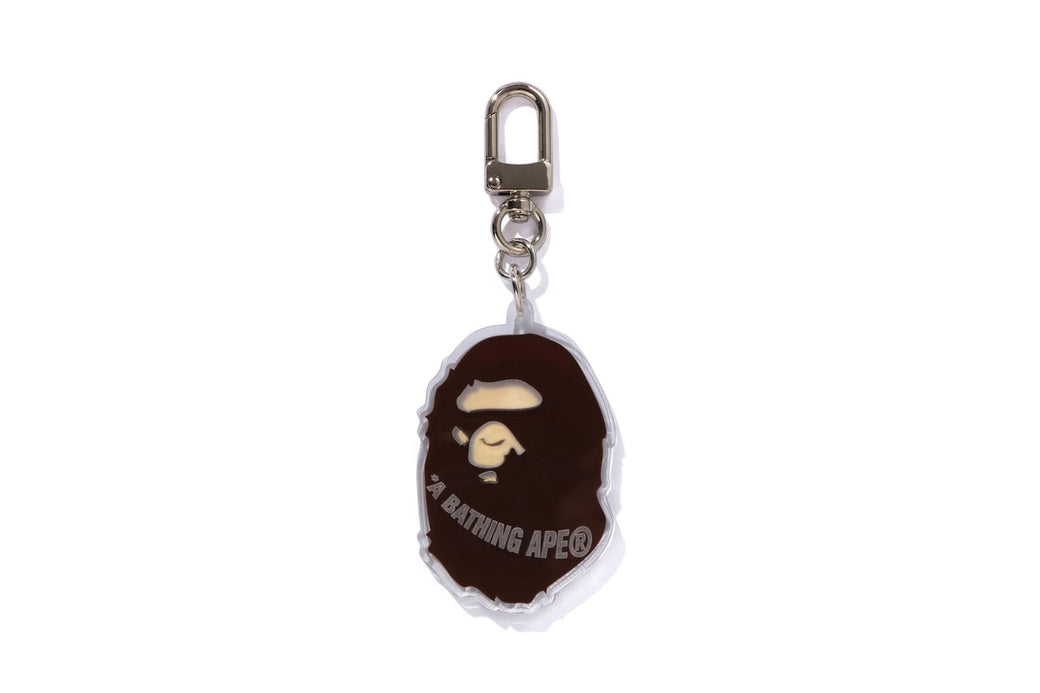 レザー ブラック APEHEAD キーホルダー BAPE☆新品・未使用 APE HEAD ACRYLIC KEYCHAIN | bape.com