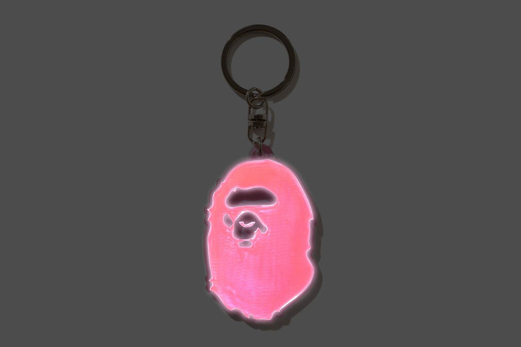 APE HEAD REFLECTIVE KEYCHAIN | bape.com