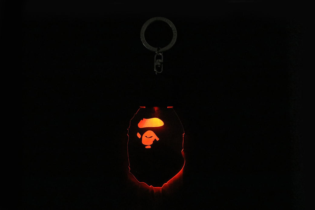 APE HEAD LED KEYCHAIN | bape.com