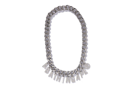LINE CAMO DEBOSSED A BATHING APE CHAIN NECKLACE