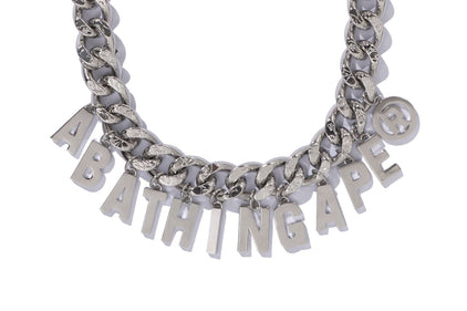 LINE CAMO DEBOSSED A BATHING APE CHAIN NECKLACE