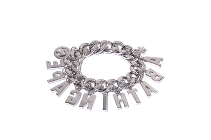 LINE CAMO DEBOSSED A BATHING APE CHAIN BRACELET W/ RHINESTONE