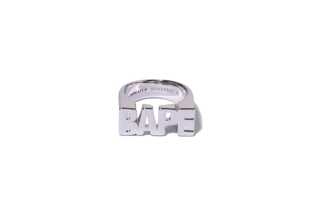 A BATHING APE シルバー925 リング　指輪 ベイプ　Bape BAPE LOGO RING | bape.com
