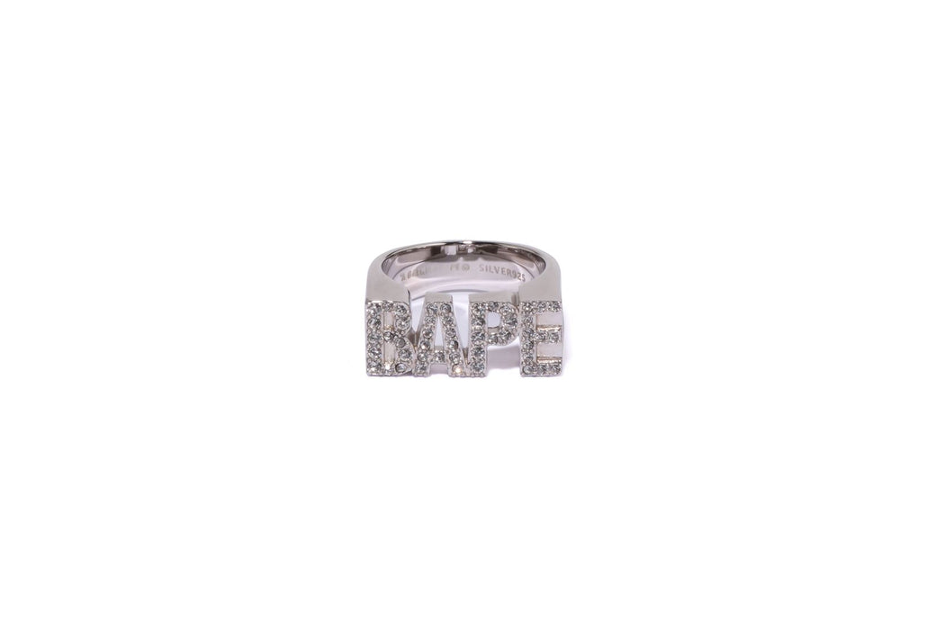 BAPE LOGO RING W/ RHINESTONE | bape.com