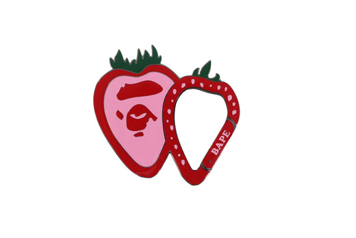STRAWBERRY APE HEAD CARABINER
