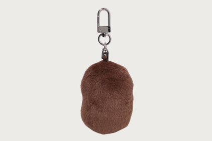 APE HEAD FAUX FUR KEYCHAIN