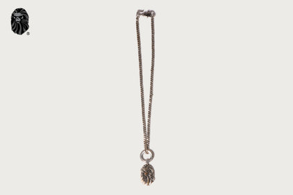 BAPE BLACK ITEM #3 MAD FACE PENDANT WITH BAPESTA NECKLACE