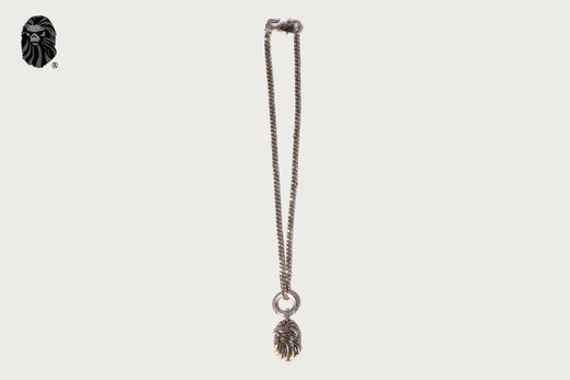 BAPE BLACK ITEM #3 MAD FACE PENDANT WITH BAPESTA NECKLACE