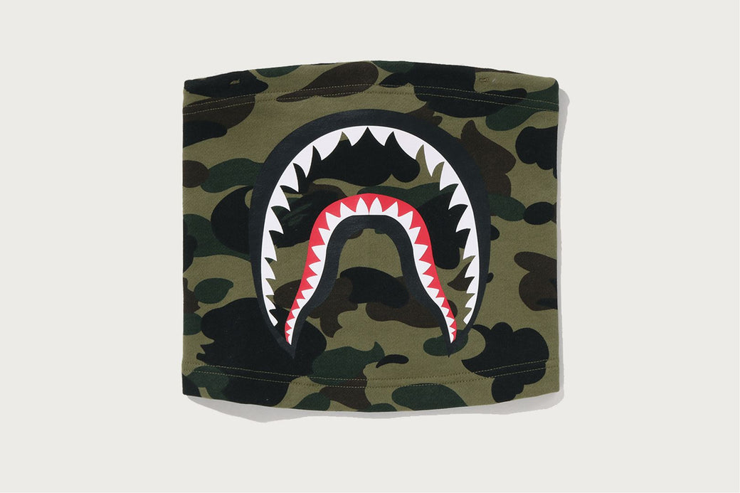 1ST CAMO SHARK NECK WARMER | bape.com