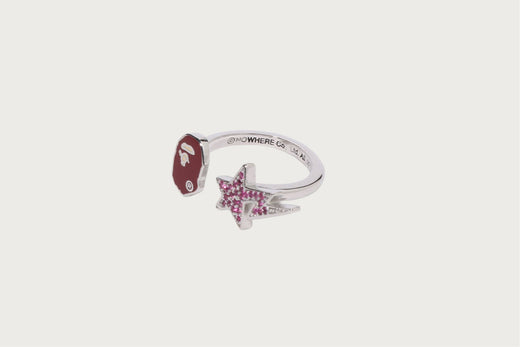 APE HEAD AND STA CRYSTAL STONE RING